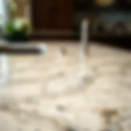 Elegant granite countertop showcasing natural patterns