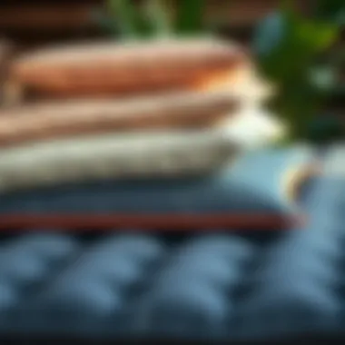 Various materials used for outdoor cushions