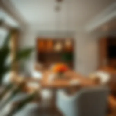 Cozy dining area with tasteful furniture choices