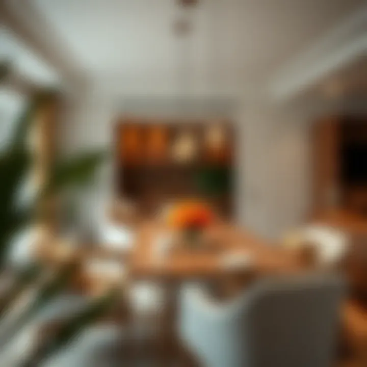 Cozy dining area with tasteful furniture choices