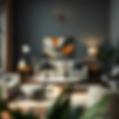 Stylish living room arrangement showcasing aesthetic furniture