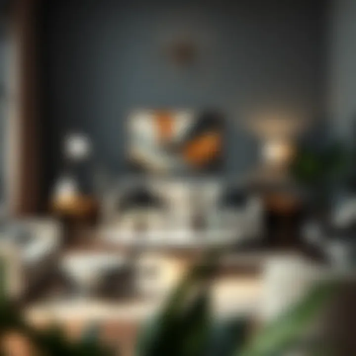 Stylish living room arrangement showcasing aesthetic furniture