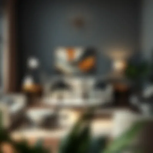 Chic Living Room Setup Stylish living room arrangement showcasing aesthetic furniture