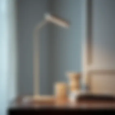 White metal desk lamp showcasing advanced LED technology