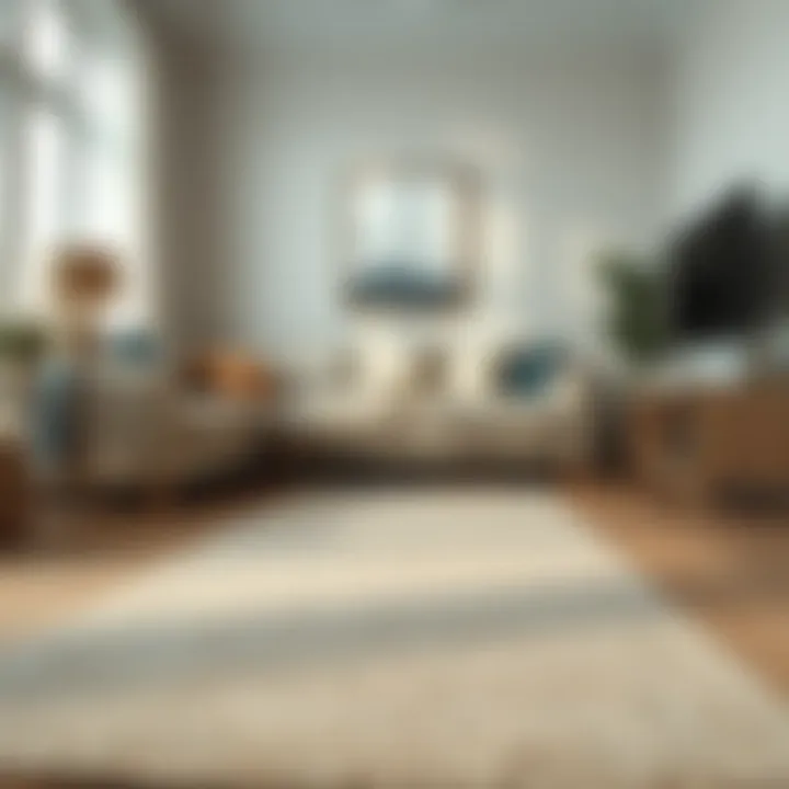Cozy Living Room Showcasing a Textured Runner Rug Cozy living room showcasing a textured runner rug