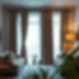 Elegant fabric choice for two-panel curtains