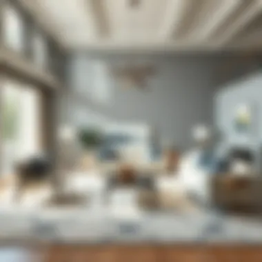 Stylish living room featuring a statement area rug