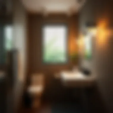 Minimalistic Bathroom Fixtures Contemporary bathroom featuring minimalistic fixtures