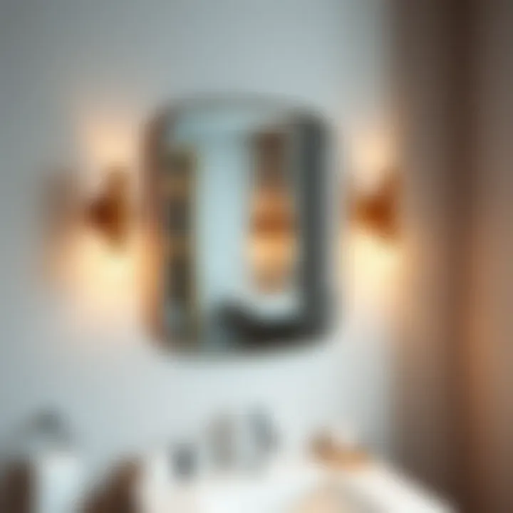 Contemporary Wall Sconces Contemporary bathroom featuring wall sconces over the mirror