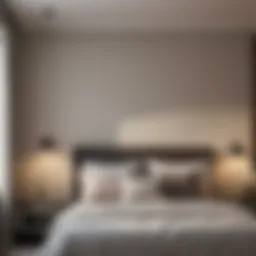 Stylish bedroom track lighting showcasing modern design