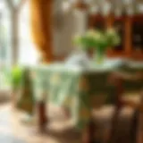 Elegant fabric showcasing a variety of washable tablecloth designs