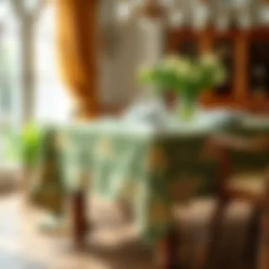 Diverse Designs of Washable Tablecloths Elegant fabric showcasing a variety of washable tablecloth designs