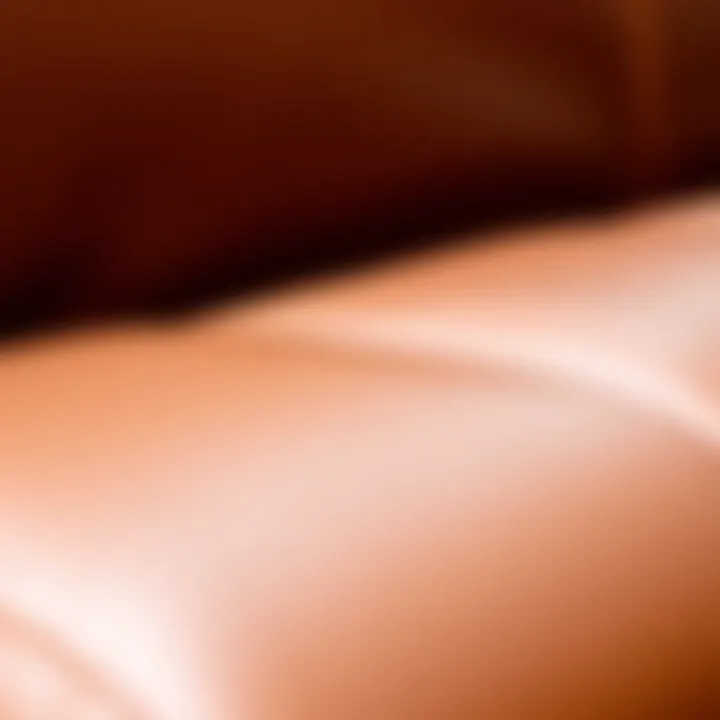 Textural Detail: The Durability of Brown Pleather Close-up of brown pleather texture showcasing durability