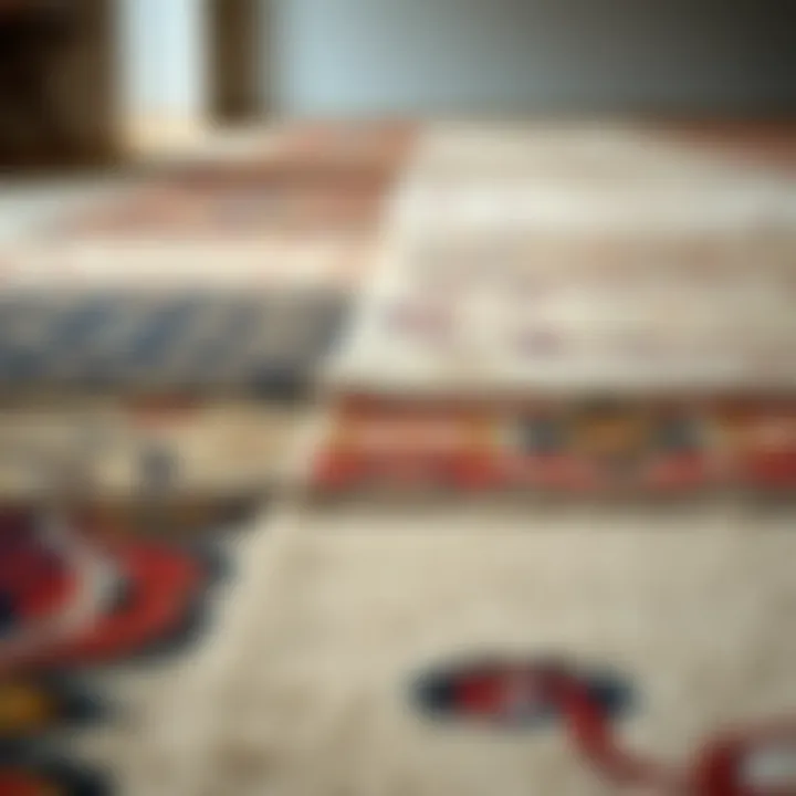 Aesthetic Layering Dynamics Layered carpets showcasing various designs