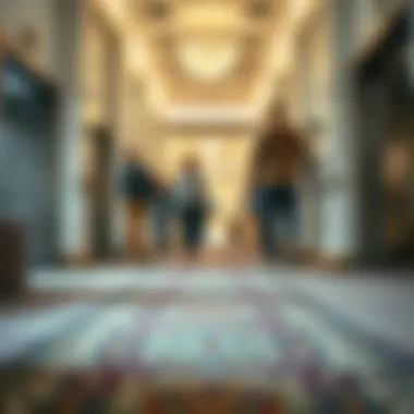 Ensuring Safety with Carpet Runners Safety features of carpet runners in a busy area