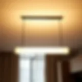 Sleek modern ceiling bar light fixture with a minimalist design