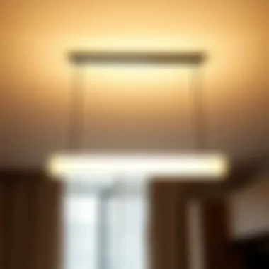 Sleek modern ceiling bar light fixture with a minimalist design