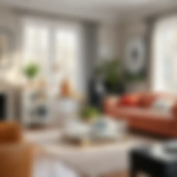 Stylish home decor featuring clear plastic boxes for organization