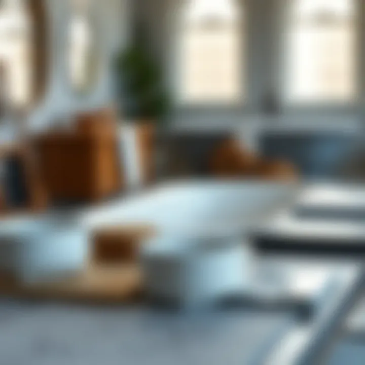 Materials used in collapsible soaking tubs showcased on a table