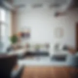 Elegant sectional sofa in a modern living room