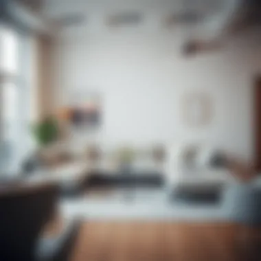 Elegant sectional sofa in a modern living room