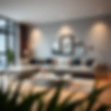 Stylish sectional sofa arrangement in a contemporary space