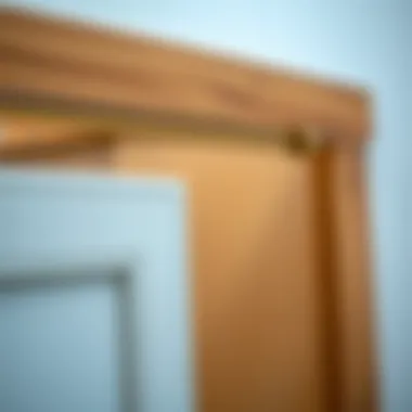 Different materials used in closet door rail kits displayed side by side