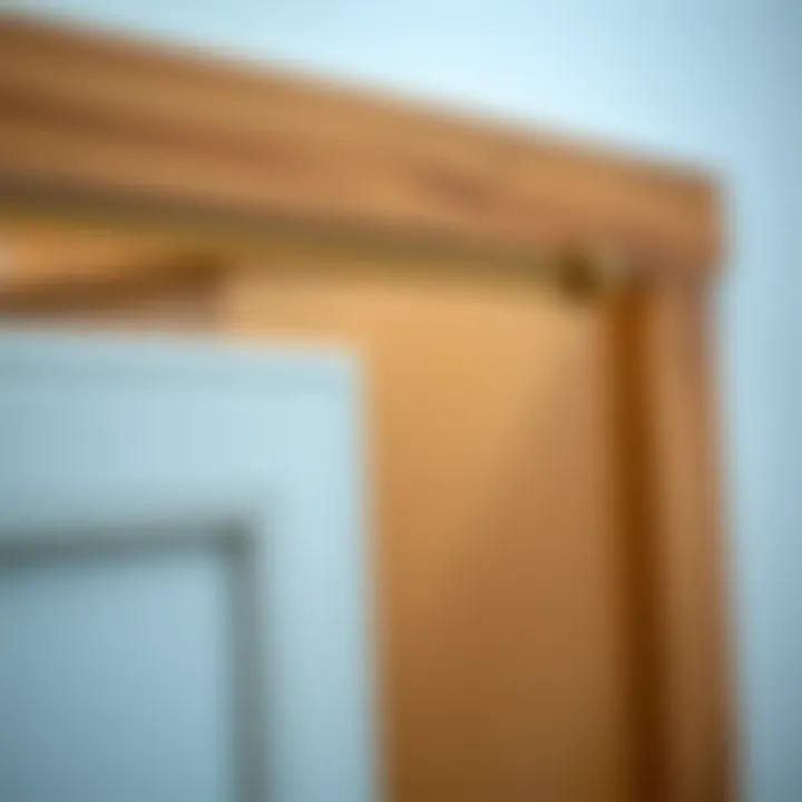 Different materials used in closet door rail kits displayed side by side