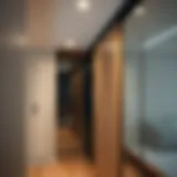 Modern closet door rail kit installation showcasing sleek design