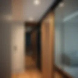 Modern closet door rail kit installation showcasing sleek design