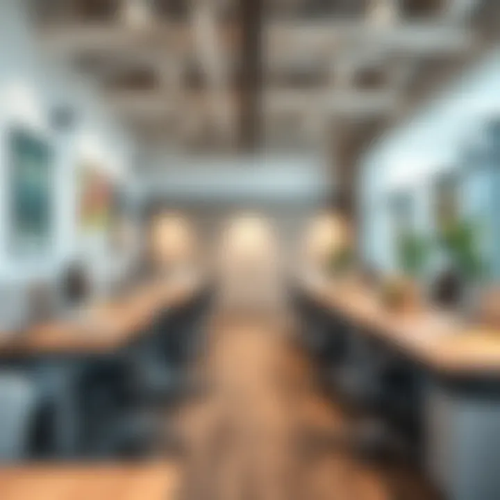Modern workspace with innovative furniture solutions