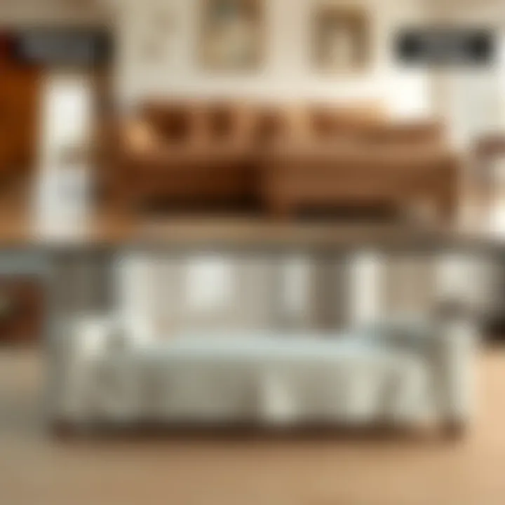 Transformation of Couch with Cover Before and after image of couch with cover