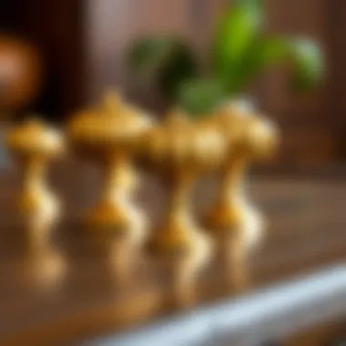 Brass Decorative Knobs Brass decorative knobs adding a classic touch to furniture