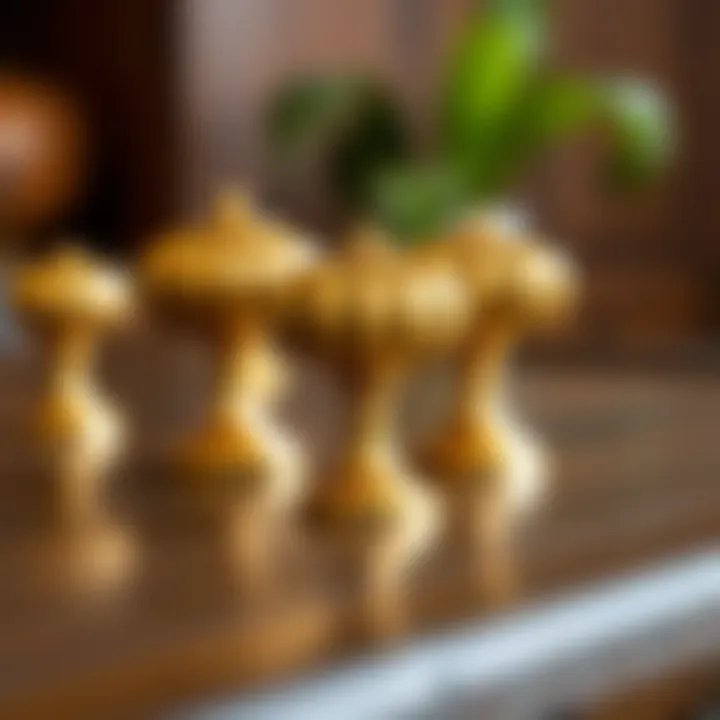 Brass Decorative Knobs Brass decorative knobs adding a classic touch to furniture