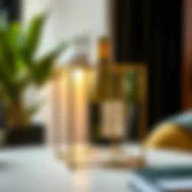 Modern metal wine holder with sleek design accentuating minimalism