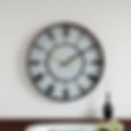 Elegant designer wall clock showcasing modern aesthetics