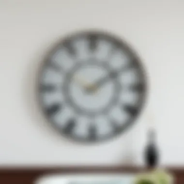 Elegant designer wall clock showcasing modern aesthetics