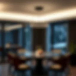 Modern pendant light fixture enhancing dining ambiance