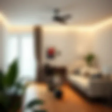 A stylish living room featuring hidden cables with effective organizers