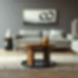 A modern side table with geometric design and a sleek finish