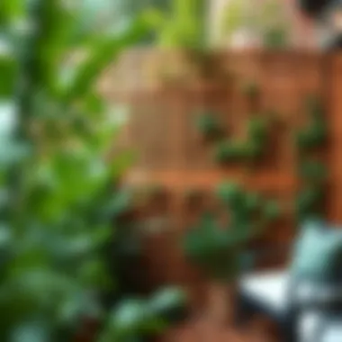 Lattice Privacy Screen with Greenery Contemporary lattice privacy screen with lush greenery