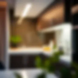 Sleek wireless under cabinet light showcasing modern design