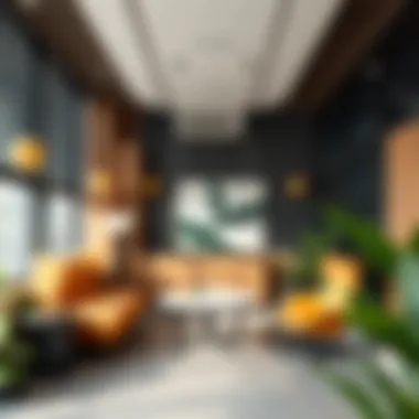 Contemporary office space with affordable decor