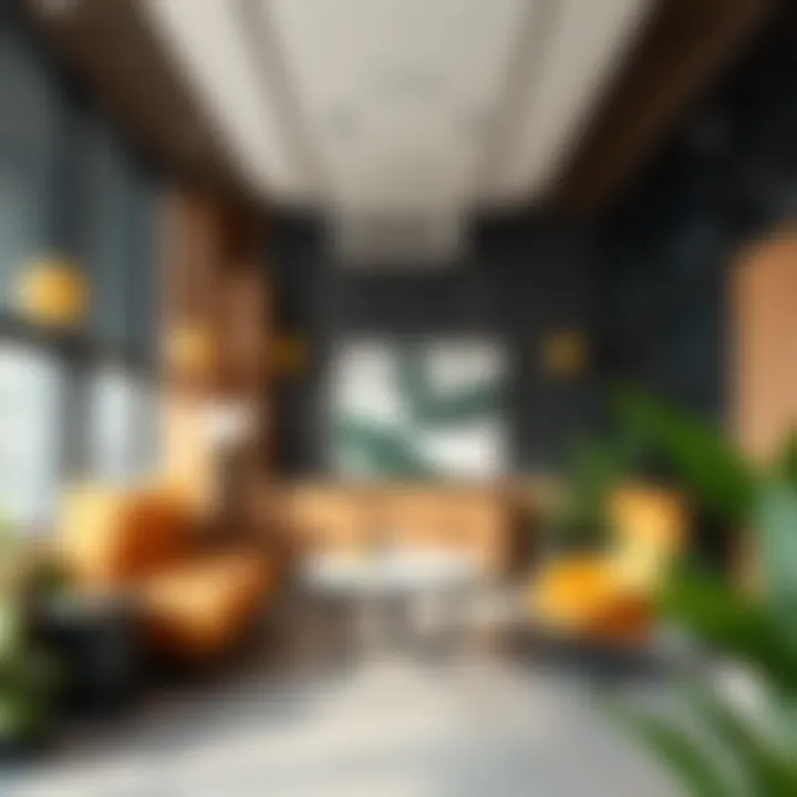 Contemporary office space with affordable decor