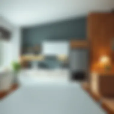 Bright kitchen with functional furniture