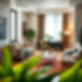 Chic Living Room Setup Stylish living room with modern furniture