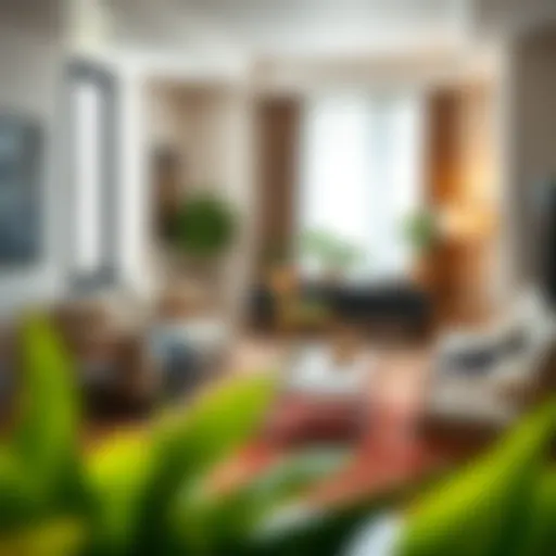 Chic Living Room Setup Stylish living room with modern furniture