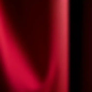 Close-up of rich burgundy fabric showcasing texture