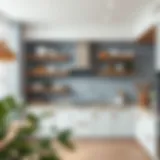 Stylish rolling shelves in a modern kitchen setting