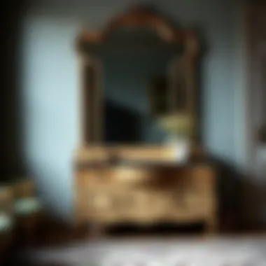 Restored Antique Dressing Table with Historical Charm A beautifully restored antique dressing table reflecting its historical charm